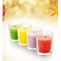 X-MAS CANDLES IN GLASS -AFRICAN