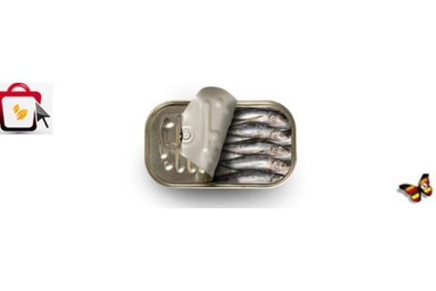 Buy and send fish that has been carefully preserved by canning on line.